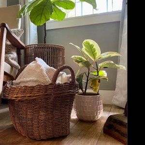 14 1/2” x 13 1/2” basket. Gently loved